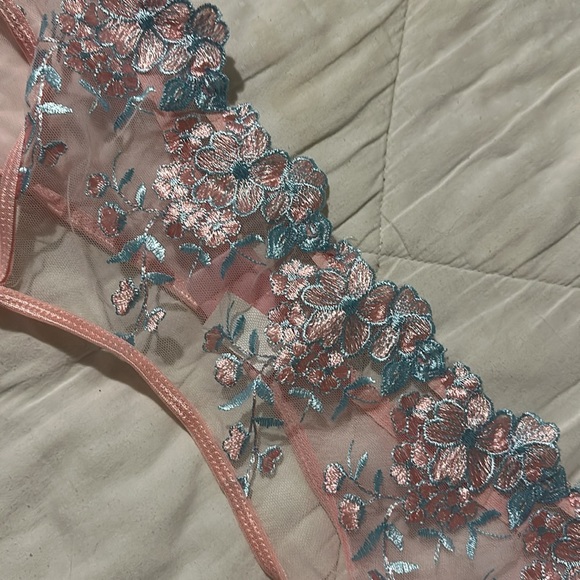 *NEW* Plus size lingerie set pink and blue 1X - Picture 11 of 12